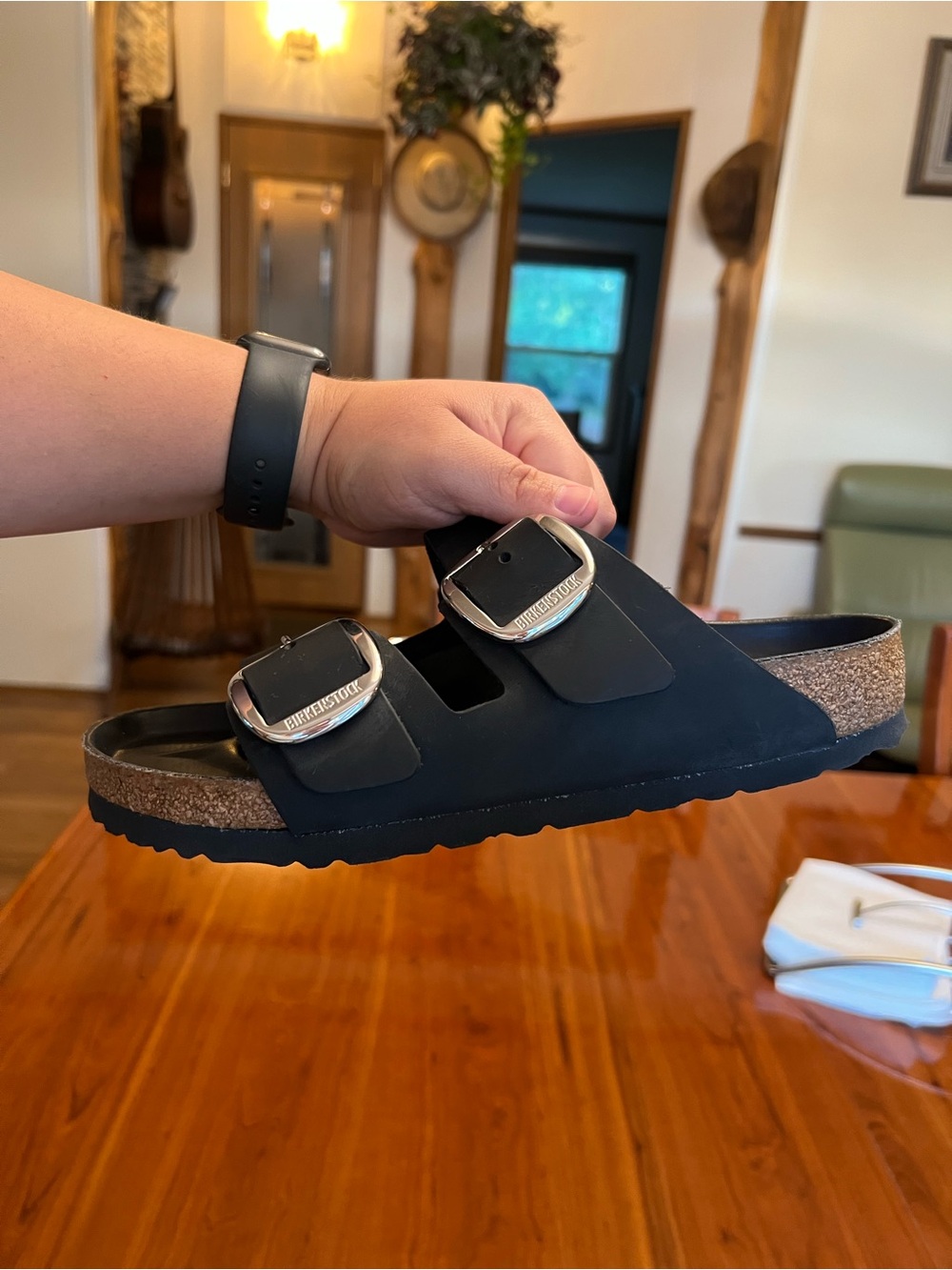 Birkenstock Arizona Big Buckle Oiled Leather Black 39 Regular - Picture 5 of 13